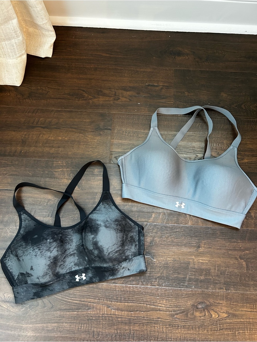 Under Armour Women’s Light Blue and Black Sports Bras - 2-Pack